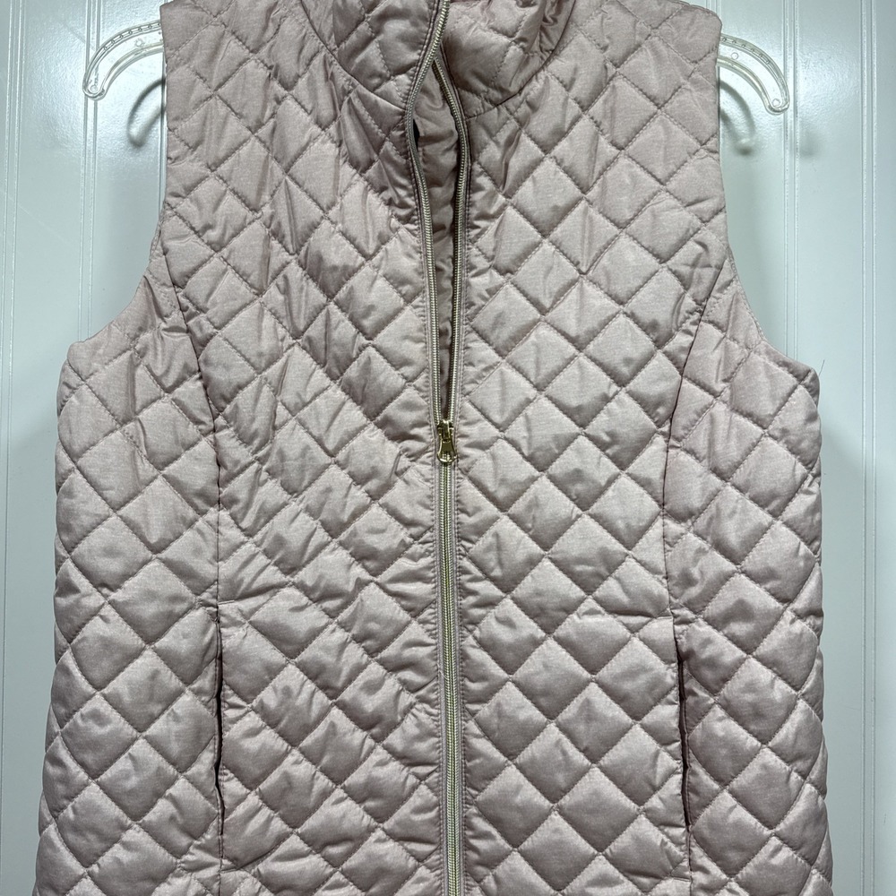 Banana Republic Womens Blush Pink Lightweight Full Zip Quilted Puffer Vest Small - Picture 3 of 7